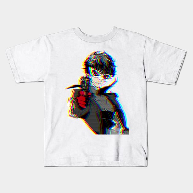 Glitch Joker Kids T-Shirt by Slayerem